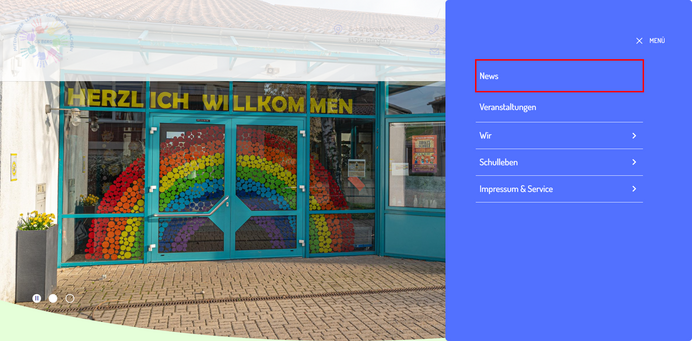 Ausklappmenü
